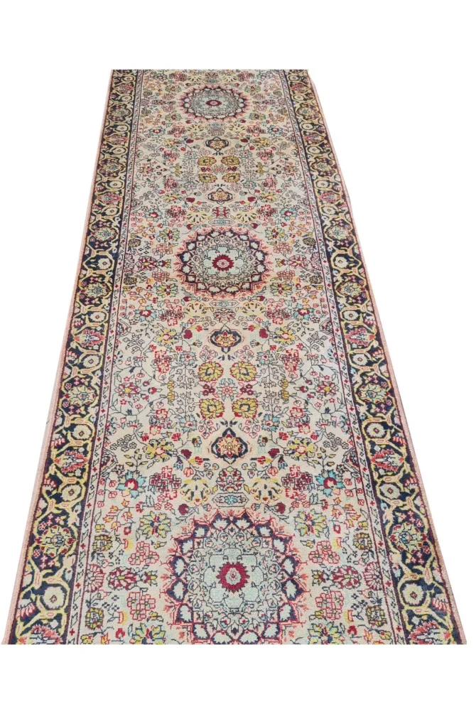 Amazing Hand Knotted Vintage Tribal Sino Pictorial Silk Area Runner Rug 9.5 x 2.5 Ft - Image 5