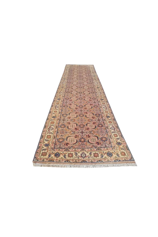 Amazing Hand Knotted Vintage Qashoun Wool Area Runner Rug 9.5 x 2.5 Ft - Image 2