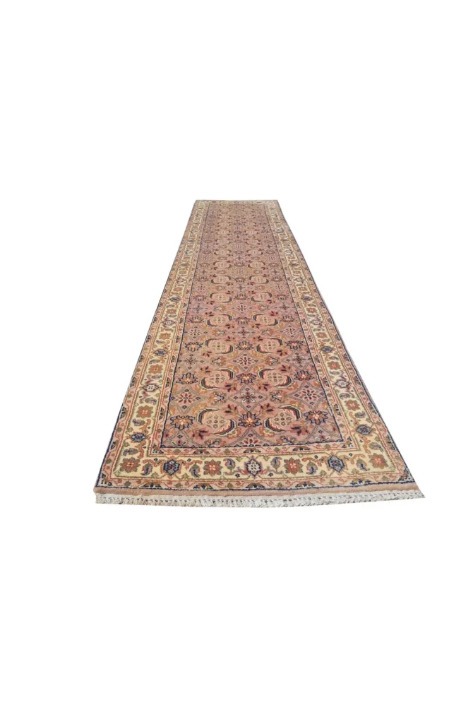 Amazing Hand Knotted Vintage Qashoun Wool Area Runner Rug 9.5 x 2.5 Ft - Image 3