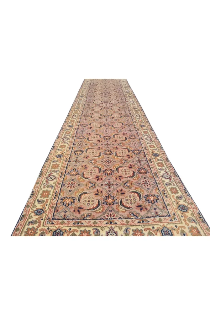 Amazing Hand Knotted Vintage Qashoun Wool Area Runner Rug 9.5 x 2.5 Ft - Image 4