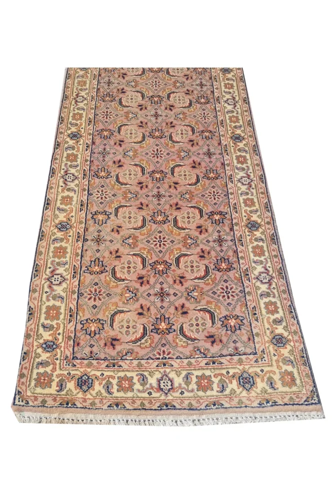 Amazing Hand Knotted Vintage Qashoun Wool Area Runner Rug 9.5 x 2.5 Ft - Image 7