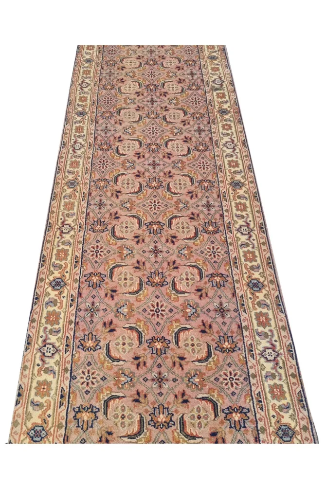 Amazing Hand Knotted Vintage Qashoun Wool Area Runner Rug 9.5 x 2.5 Ft - Image 5