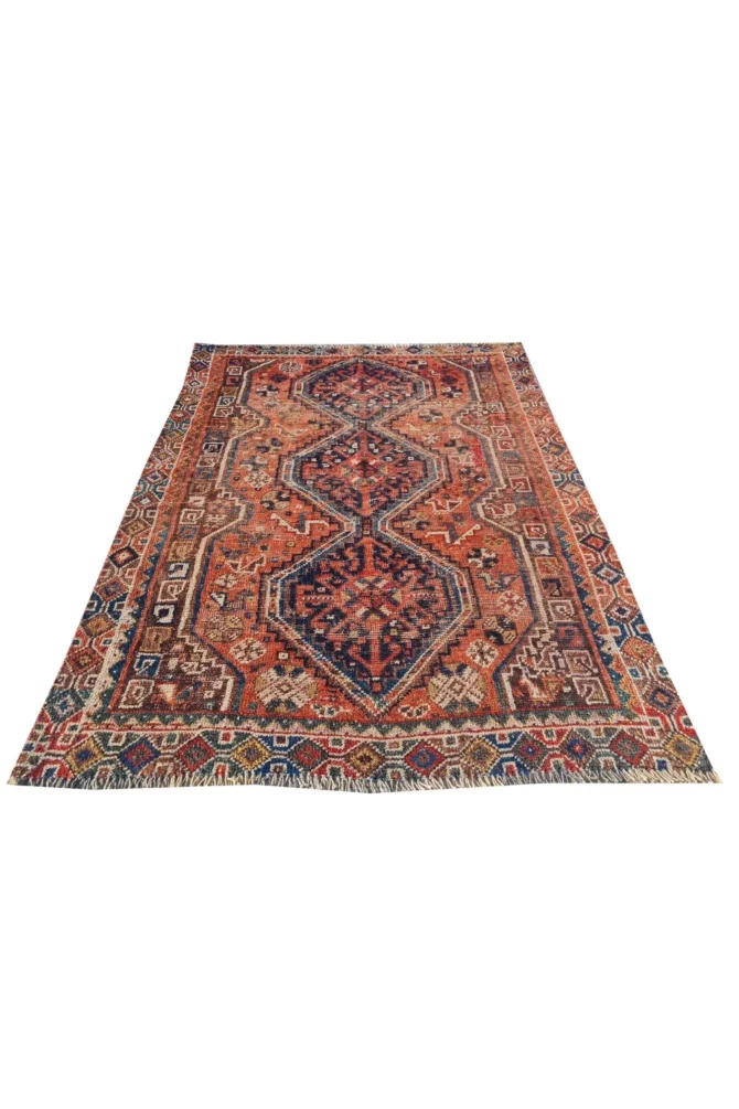 Amazing Hand Knotted Antique Shrz Pictorial Wool Area Rug 5 x 4 Ft - Image 3