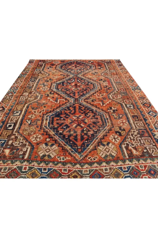 Amazing Hand Knotted Antique Shrz Pictorial Wool Area Rug 5 x 4 Ft - Image 5