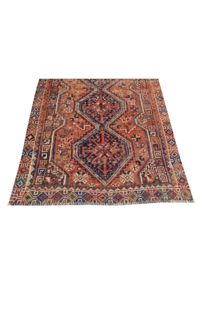 Amazing Hand Knotted Antique Shrz Pictorial Wool Area Rug 5 x 4 Ft - Image 7