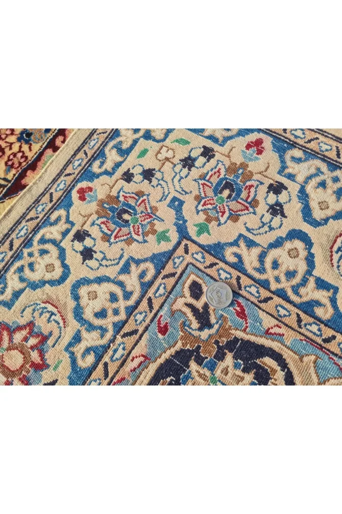 Amazing Hand Knotted Vintage Naeen Wool Area Rug 7 x 4 Ft - Image 8