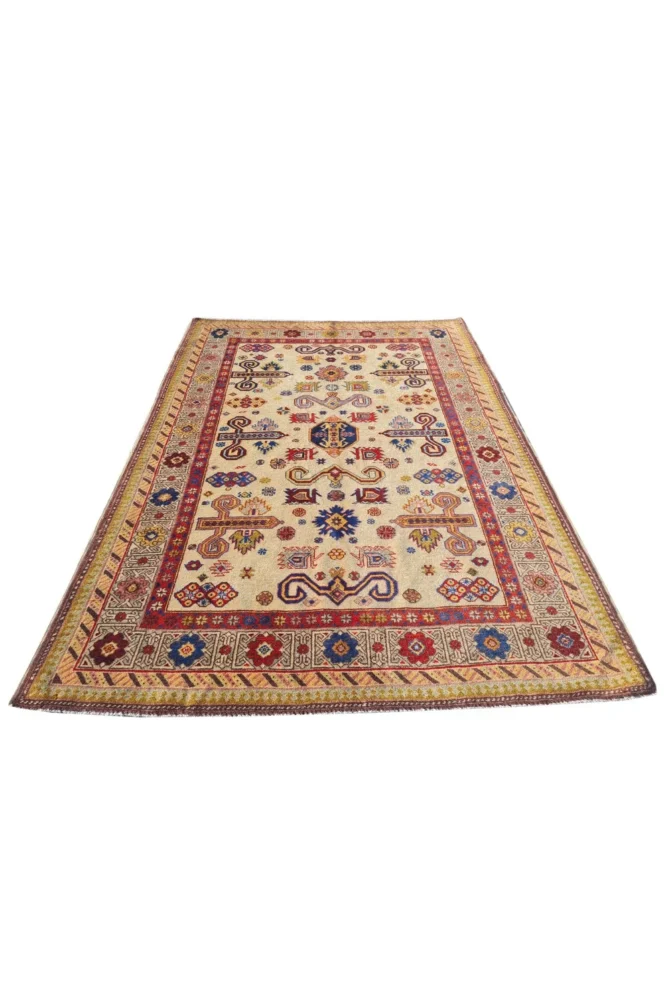 Amazing Hand Knotted Vintage Azarbaijan Pictorial Wool Area Rug 6 x 4 Ft - Image 2