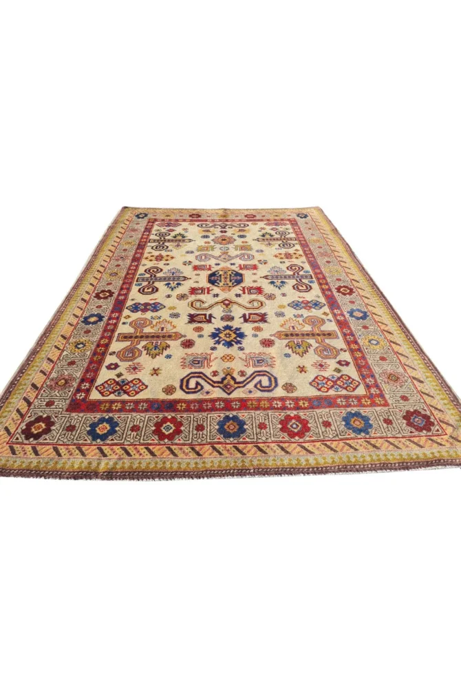 Amazing Hand Knotted Vintage Azarbaijan Pictorial Wool Area Rug 6 x 4 Ft - Image 3