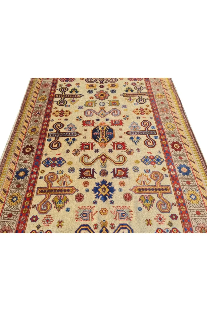 Amazing Hand Knotted Vintage Azarbaijan Pictorial Wool Area Rug 6 x 4 Ft - Image 5