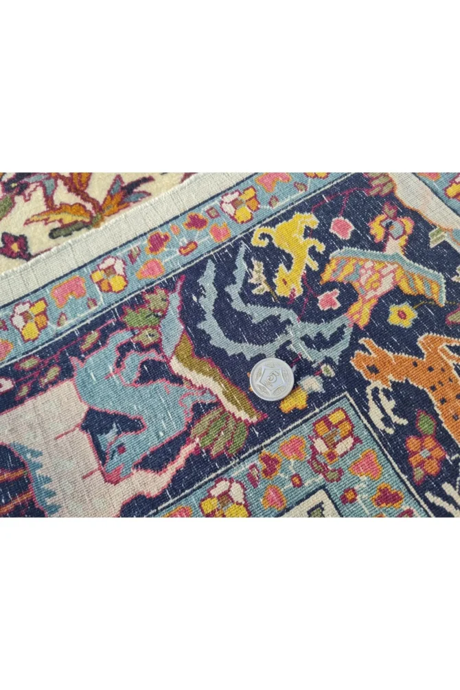 Fine Hand-Knotted Per style pictorial Hunting Scene wool rug 6 x 4 Ft - Image 8