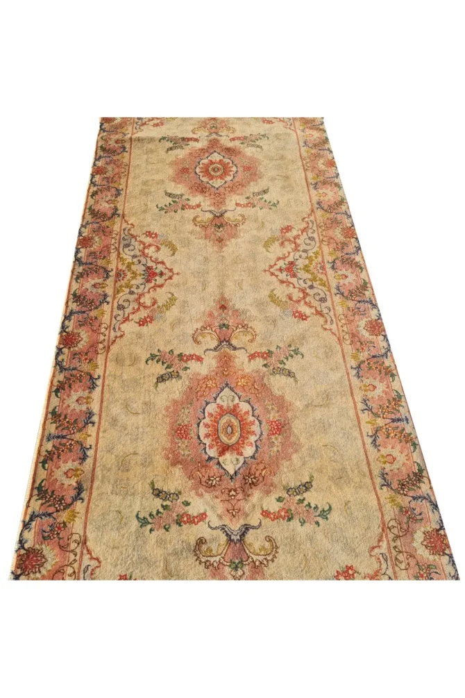 Amazing Hand Knotted Vintage Shahi Tabreez Wool Area Runner Rug 10 x 3 Ft - Image 6