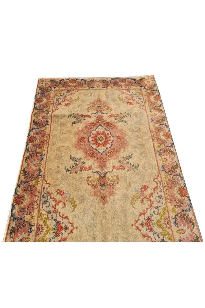 Amazing Hand Knotted Vintage Shahi Tabreez Wool Area Runner Rug 10 x 3 Ft - Image 7