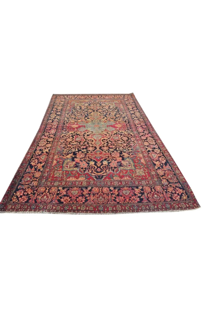 Amazing Hand Knotted Vintage Tabreez Wool Area Rug 7.5 x 4.8 Ft - Image 2