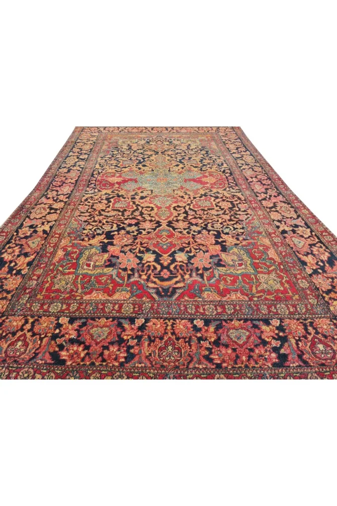 Amazing Hand Knotted Vintage Tabreez Wool Area Rug 7.5 x 4.8 Ft - Image 4