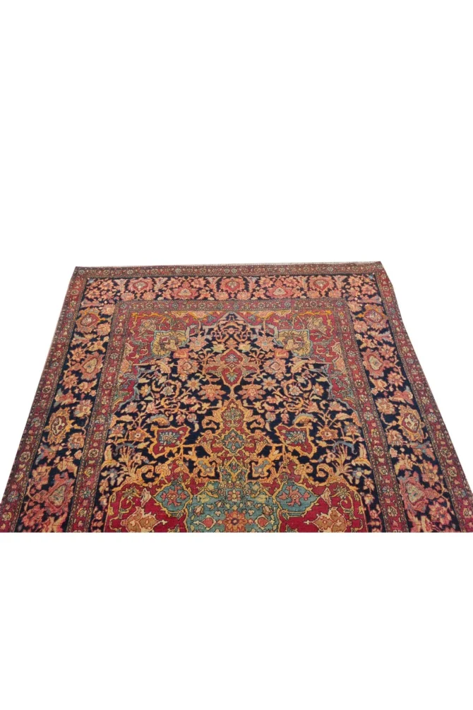 Amazing Hand Knotted Vintage Tabreez Wool Area Rug 7.5 x 4.8 Ft - Image 6
