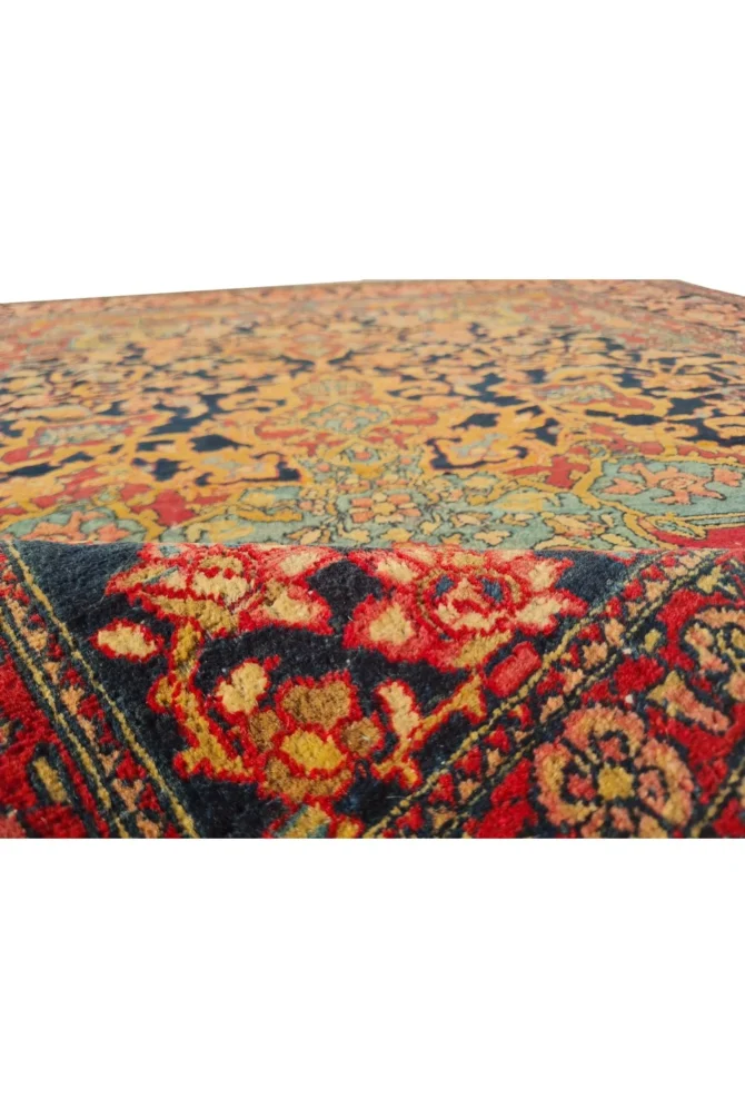 Amazing Hand Knotted Vintage Tabreez Wool Area Rug 7.5 x 4.8 Ft - Image 7
