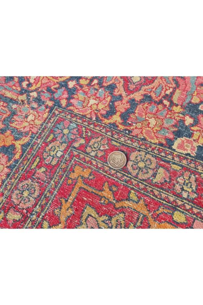 Amazing Hand Knotted Vintage Tabreez Wool Area Rug 7.5 x 4.8 Ft - Image 8