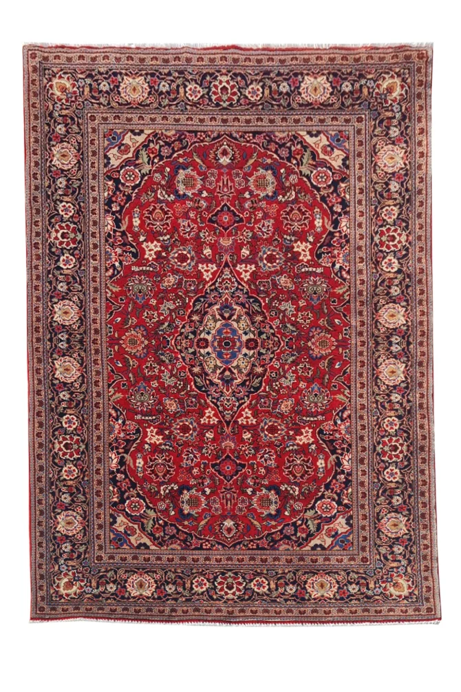 Amazing Hand Knotted Vintage Qashoun Wool Area Rug 6 x 4 Ft