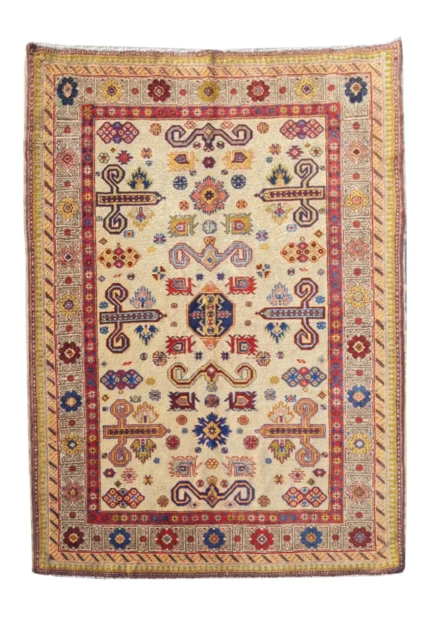 Amazing Hand Knotted Vintage Azarbaijan Pictorial Wool Area Rug 6 x 4 Ft