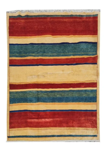 Authentic Hand Knotted Vintage Bokhara Jhaldar Wool Area Rug 6 x 4 Ft
