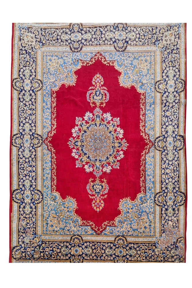 Amazing Hand Knotted Vintage Qirmoun Wool Area Rug 13 x 9 Ft