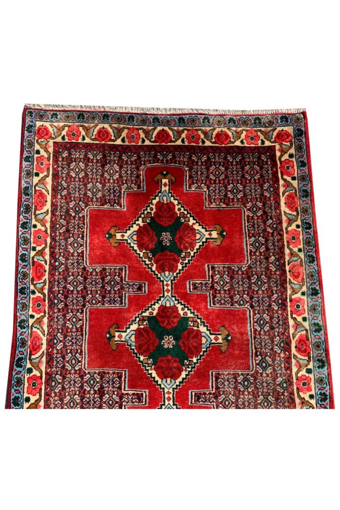 Authentic Hand Knotted Vintage Tabreez Wool Area Runner Rug 9 x 3 Ft - Image 7