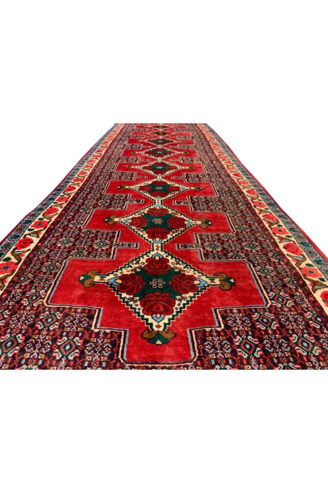 Authentic Hand Knotted Vintage Tabreez Wool Area Runner Rug 9 x 3 Ft - Image 5