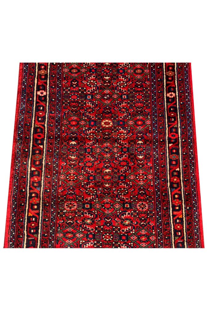Authentic Hand Knotted Vintage Hamidoun Wool Area Runner Rug 16.2 x 3.5 Ft - Image 9