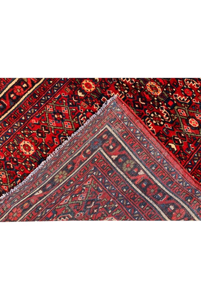 Authentic Hand Knotted Vintage Hamidoun Wool Area Runner Rug 16.2 x 3.5 Ft - Image 12